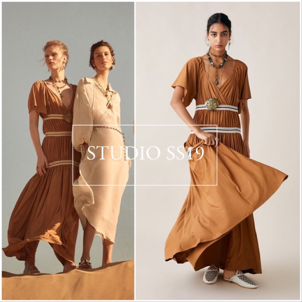 Studio Campaign Ruched Gathered Dress